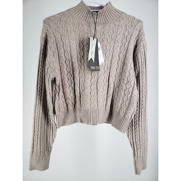 New NWT Truth by Republic Cropped Sweater Top Soft Viscose Stretch Size XS - Picture 1 of 8